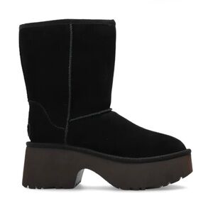 UGG Black Suede Platform Ankle Boots